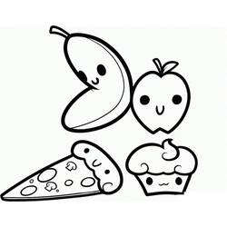 ぬりえページ: かわいい食べ物 (食べ物と栄養) #209287 - 無料の印刷可能なぬりえページ