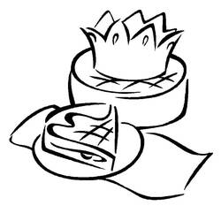 ぬりえページ: キングスケーキ (食べ物と栄養) #178365 - 無料の印刷可能なぬりえページ
