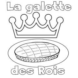 ぬりえページ: キングスケーキ (食べ物と栄養) #178369 - 無料の印刷可能なぬりえページ