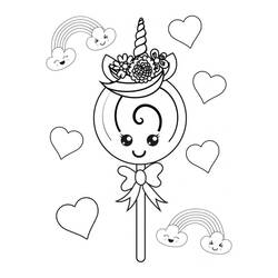 ぬりえページ: ロリポップ (食べ物と栄養) #213782 - 無料の印刷可能なぬりえページ