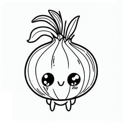 ぬりえページ: タマネギ (食べ物と栄養) #186585 - 無料の印刷可能なぬりえページ