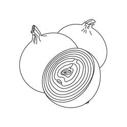 ぬりえページ: タマネギ (食べ物と栄養) #186594 - 無料の印刷可能なぬりえページ