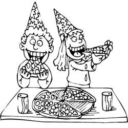 ぬりえページ: ピザ (食べ物と栄養) #197387 - 無料の印刷可能なぬりえページ