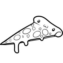 ぬりえページ: ピザ (食べ物と栄養) #197389 - 無料の印刷可能なぬりえページ