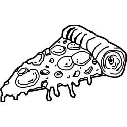 ぬりえページ: ピザ (食べ物と栄養) #197391 - 無料の印刷可能なぬりえページ