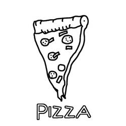ぬりえページ: ピザ (食べ物と栄養) #197397 - 無料の印刷可能なぬりえページ