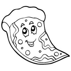 ぬりえページ: ピザ (食べ物と栄養) #197430 - 無料の印刷可能なぬりえページ