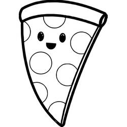 ぬりえページ: ピザ (食べ物と栄養) #197432 - 無料の印刷可能なぬりえページ