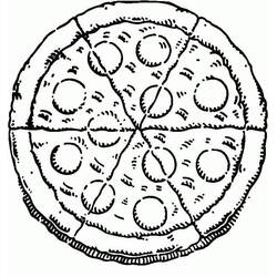 ぬりえページ: ピザ (食べ物と栄養) #197439 - 無料の印刷可能なぬりえページ