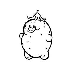 ぬりえページ: ジャガイモ (食べ物と栄養) #207421 - 無料の印刷可能なぬりえページ