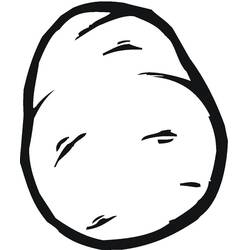ぬりえページ: ジャガイモ (食べ物と栄養) #207430 - 無料の印刷可能なぬりえページ
