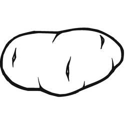 ぬりえページ: ジャガイモ (食べ物と栄養) #207439 - 無料の印刷可能なぬりえページ