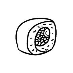 ぬりえページ: 寿司 (食べ物と栄養) #209233 - 無料の印刷可能なぬりえページ