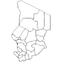 ぬりえ: チャド - 無料の印刷可能なぬりえページ