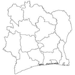 ぬりえ: コートジボワール - 無料の印刷可能なぬりえページ