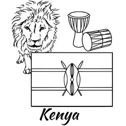 ぬりえページ: ケニア (地理と場所) #190690 - 無料の印刷可能なぬりえページ