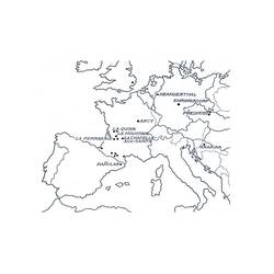 ぬりえページ: ヨーロッパの地図 (地理と場所) #179888 - 無料の印刷可能なぬりえページ
