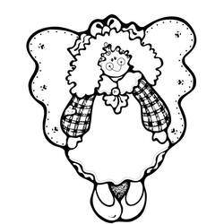 ぬりえページ: クリスマスエンジェル (祝日とお祝い) #200063 - 無料の印刷可能なぬりえページ