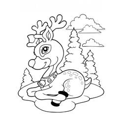 ぬりえページ: クリスマスのトナカイ (祝日とお祝い) #215766 - 無料の印刷可能なぬりえページ