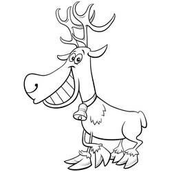 ぬりえページ: クリスマスのトナカイ (祝日とお祝い) #215781 - 無料の印刷可能なぬりえページ