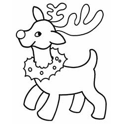 ぬりえページ: クリスマスのトナカイ (祝日とお祝い) #215791 - 無料の印刷可能なぬりえページ