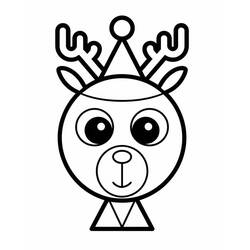 ぬりえページ: クリスマスのトナカイ (祝日とお祝い) #215799 - 無料の印刷可能なぬりえページ