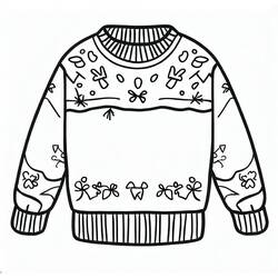 ぬりえページ: クリスマスセーター (祝日とお祝い) #191581 - 無料の印刷可能なぬりえページ