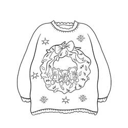 ぬりえページ: クリスマスセーター (祝日とお祝い) #191593 - 無料の印刷可能なぬりえページ