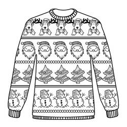 ぬりえページ: クリスマスセーター (祝日とお祝い) #191598 - 無料の印刷可能なぬりえページ
