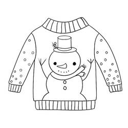 ぬりえページ: クリスマスセーター (祝日とお祝い) #191599 - 無料の印刷可能なぬりえページ