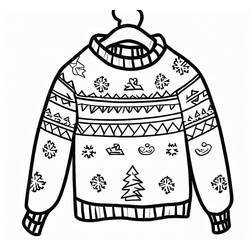 ぬりえページ: クリスマスセーター (祝日とお祝い) #191605 - 無料の印刷可能なぬりえページ