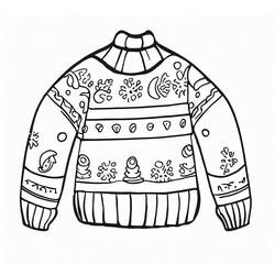 ぬりえページ: クリスマスセーター (祝日とお祝い) #191609 - 無料の印刷可能なぬりえページ