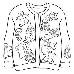 ぬりえページ: クリスマスセーター (祝日とお祝い) #191615 - 無料の印刷可能なぬりえページ