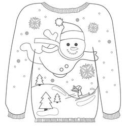 ぬりえページ: クリスマスセーター (祝日とお祝い) #191617 - 無料の印刷可能なぬりえページ
