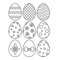 ぬりえページ: イースターエッグ (祝日とお祝い) #176829 - 無料の印刷可能なぬりえページ