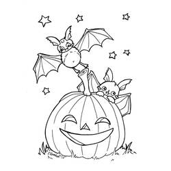 ぬりえページ: ハロウィンコウモリ (祝日とお祝い) #200768 - 無料の印刷可能なぬりえページ