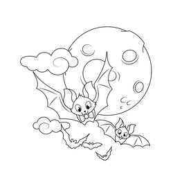 ぬりえページ: ハロウィンコウモリ (祝日とお祝い) #200798 - 無料の印刷可能なぬりえページ