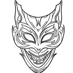ぬりえページ: ハロウィンマスク (祝日とお祝い) #216449 - 無料の印刷可能なぬりえページ