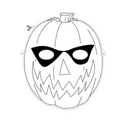 ぬりえページ: ハロウィンマスク (祝日とお祝い) #216463 - 無料の印刷可能なぬりえページ