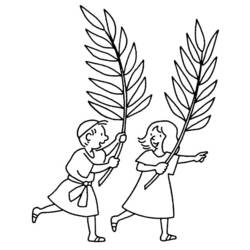 ぬりえページ: 枝の主日 (祝日とお祝い) #60315 - 無料の印刷可能なぬりえページ