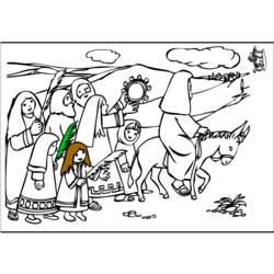 ぬりえページ: 枝の主日 (祝日とお祝い) #60316 - 無料の印刷可能なぬりえページ