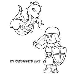 ぬりえページ: セント・ジョージズ・デー (祝日とお祝い) #193424 - 無料の印刷可能なぬりえページ