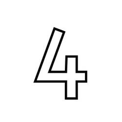 ぬりえ: 4番 - 無料の印刷可能なぬりえページ