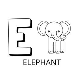 ぬりえ: 動物アルファベット - 無料の印刷可能なぬりえページ