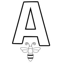 ぬりえページ: 文字A (文字とアルファベット) #194543 - 無料の印刷可能なぬりえページ