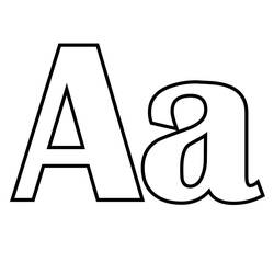 ぬりえページ: 文字A (文字とアルファベット) #194548 - 無料の印刷可能なぬりえページ