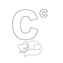 ぬりえページ: 文字C (文字とアルファベット) #194569 - 無料の印刷可能なぬりえページ