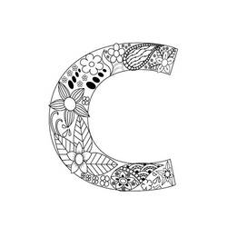 ぬりえページ: 文字C (文字とアルファベット) #194570 - 無料の印刷可能なぬりえページ