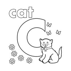 ぬりえページ: 文字C (文字とアルファベット) #194573 - 無料の印刷可能なぬりえページ