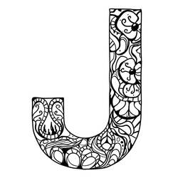 ぬりえページ: 文字J (文字とアルファベット) #194661 - 無料の印刷可能なぬりえページ